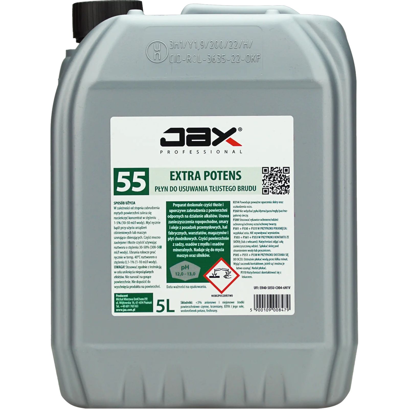 JAX Professional "55" 5л засіб для чищення кухні, миття жирних поверхонь